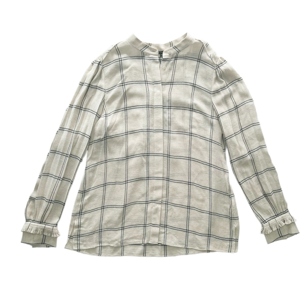 Kobi Halperin Catrina Windowpane Check Blouse | MEDIUM NWT - Picture 7 of 12